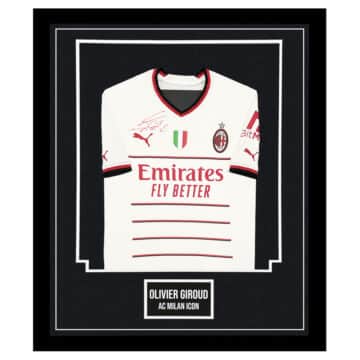 Signed Olivier Giroud Shirt Framed - AC Milan Icon Jersey