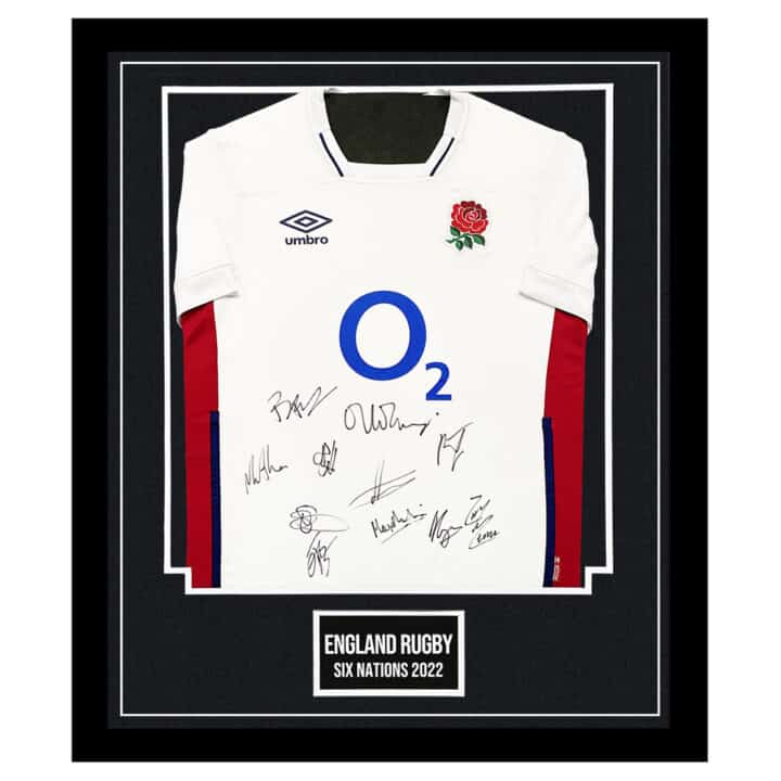 Signed England Rugby Jersey - Six Nations Squad