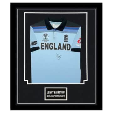 Signed Jonny Bairstow Shirt Framed - CWC Winner 2019 Jersey