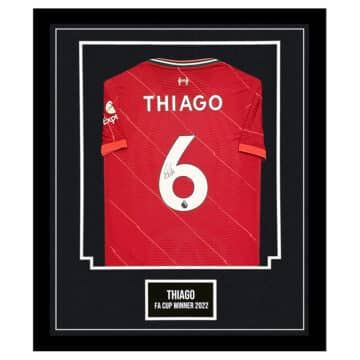 Signed Thiago Alcantara Shirt Framed - FA Cup Winner 2022