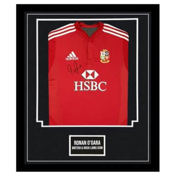 Signed Ronan O'Gara Shirt Framed - British & Irish Lions 2009 Jersey