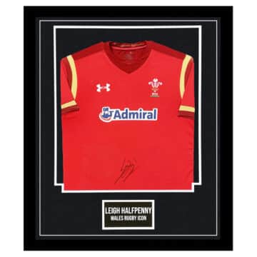 Signed Leigh Halfpenny Jersey Framed - Wales Rugby Icon Shirt