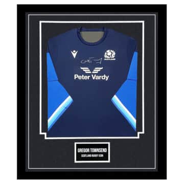 Signed Gregor Townsend Shirt Framed - Scotland Rugby Icon Jersey