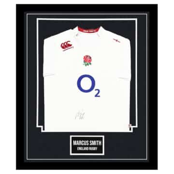 Signed Marcus Smith Shirt Framed - England Icon Jersey