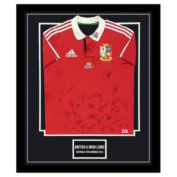 Signed British & Irish Lions Shirt Framed - Australia Tour 2013 Winners