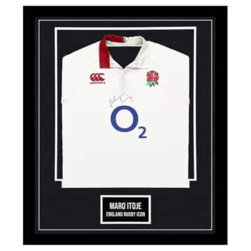 Signed Maro Itoje Jersey Framed - England Rugby Icon Shirt