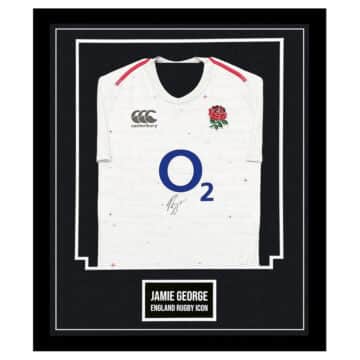 Signed Jamie George Jersey Framed - England Rugby Autograph Shirt