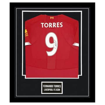 Signed Fernando Torres Shirt Framed - Liverpool FC Icon Jersey