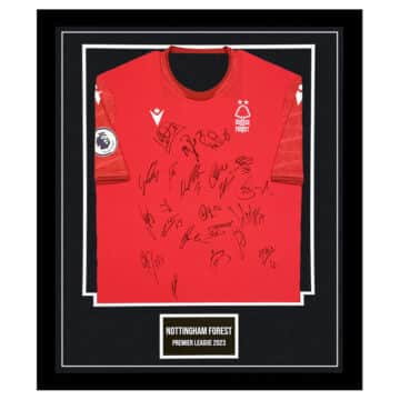 Signed Nottingham Forest Shirt Framed - Premier League 2023 Jersey