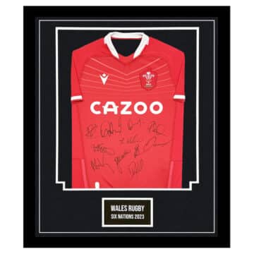 Signed Wales Rugby Shirt Framed - Six Nations 2023 Jersey