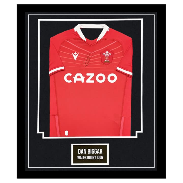 Signed Dan Biggar Shirt Framed - Wales Rugby Icon Jersey