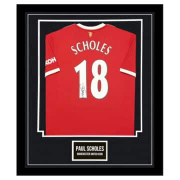 Signed Paul Scholes Shirt Framed - Manchester United Icon Autograph