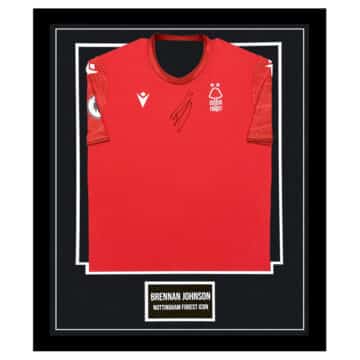 Signed Brennan Johnson Shirt Framed - Nottingham Forest Icon Jersey