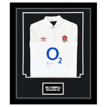 Signed Billy Vunipola Jersey Framed - England Rugby Icon Shirt