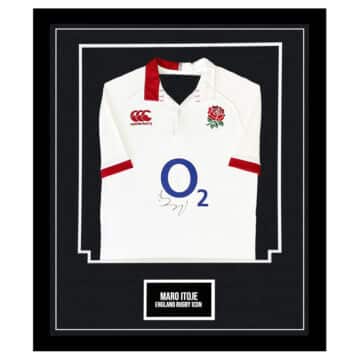 Signed Maro Itoje Shirt Framed - England Rugby Icon