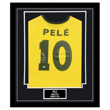 Signed Pele Shirt Framed - World Cup Winner 1970