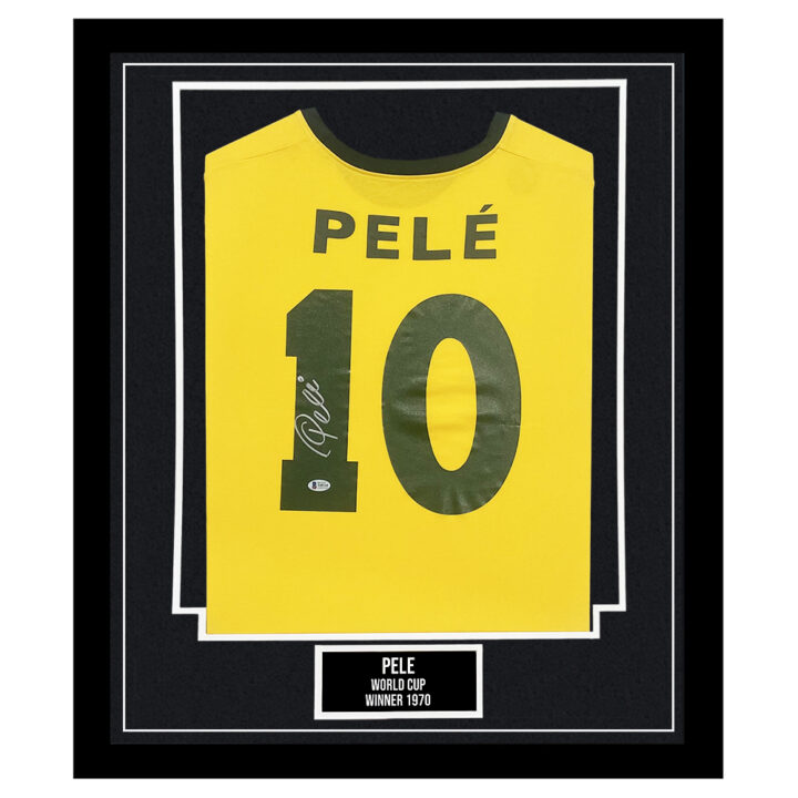 Signed Pele Shirt Framed - World Cup Winner 1970