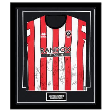 Signed Sheffield United Shirt Framed - Championship Squad 2023 Jersey