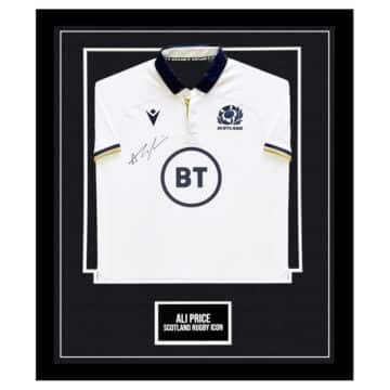 Ali Price Signed Jersey Framed - Scotland Rugby Icon Shirt