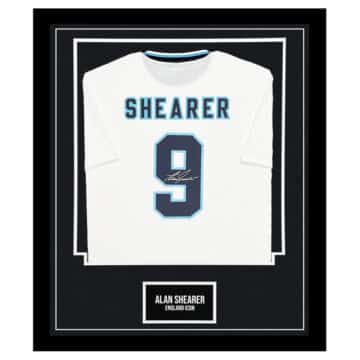 Alan Shearer Signed Shirt Framed - England 1996 Icon Jersey