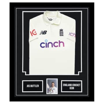 Signed Jos Buttler Framed Display - England Cricket Icon