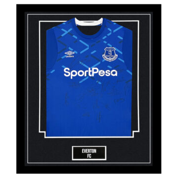 Signed Everton FC Jersey Framed - Premier League Squad Shirt