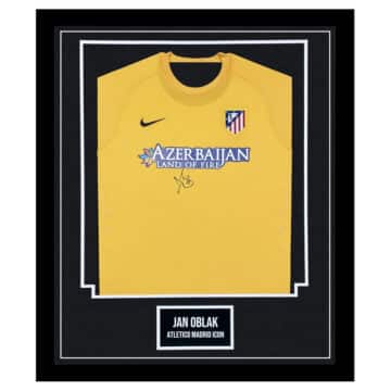 Signed Jan Oblak Jersey Framed - Atletico Madrid Icon Shirt