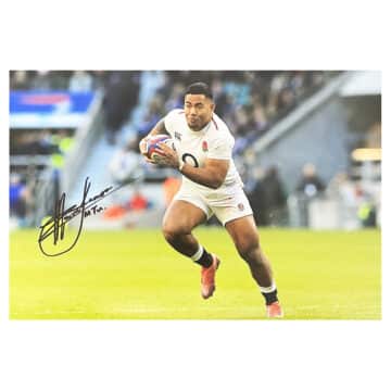 Signed Manu Tuilagi Poster Photo - 18x12 England Rugby Icon