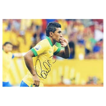 Signed Paulinho Poster Photo - 18x12 Brazil Icon Autograph