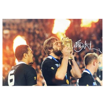 Signed Sam Whitelock Poster Photo - 18x12 Rugby World Cup Winner 2011 Icon