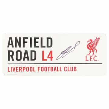 Signed Steven Gerrard Street Sign - Liverpool Icon Autograph