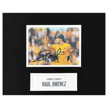 Signed Raul Jimenez Photo Display - 10x8 Wolves Icon