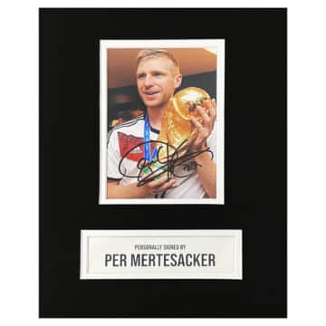 Signed Per Mertesacker Photo Display - 10x8 Germany World Cup Winner 2014