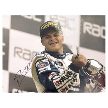 Signed Jacques Villeneuve Poster Photo - 18x12 Formula 1 Autograph