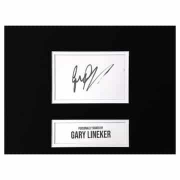 Signed Gary Lineker Display - 10x8 England Football Icon