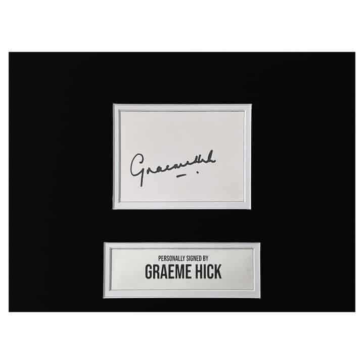 Signed Graeme Hick Display - 10x8 England Cricket Icon