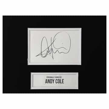 Signed Andy Cole Display - 10x8 Manchester United Icon