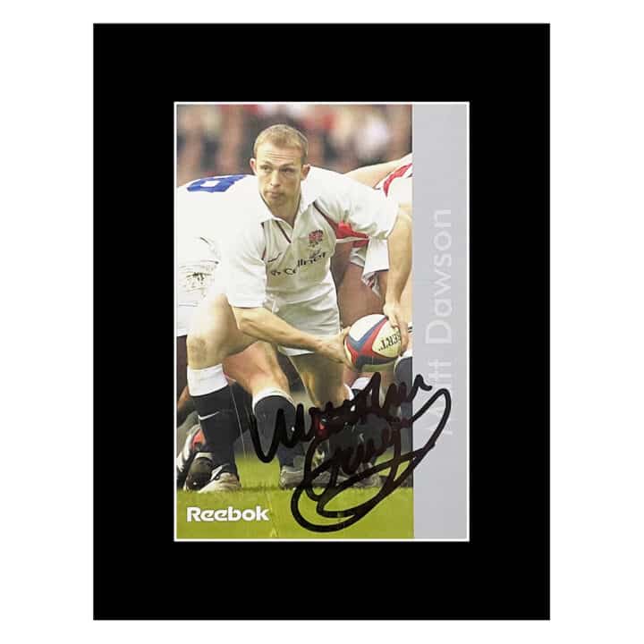 Signed Matt Dawson Display - 8x6 England Rugby Icon