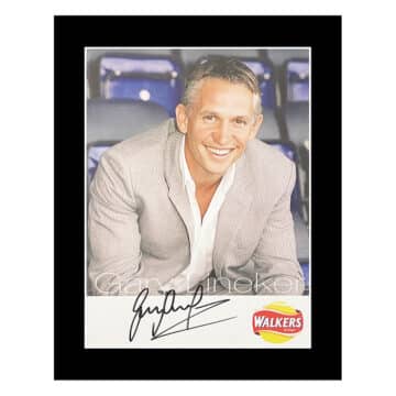 Signed Gary Lineker Autograph Display - 12x10 England Football Icon