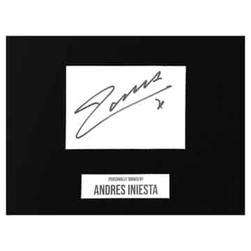 Signed Andres Iniesta Display - World Cup Winner 2010