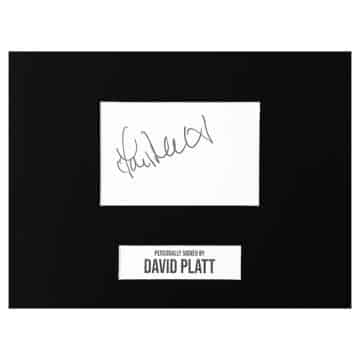 Signed David Platt Display - England Football Icon Autograph