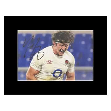 Signed Tom Curry Display - 16x12 England Rugby Icon