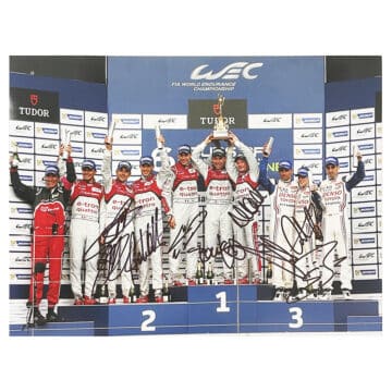 Signed Duval, Kristensen & McNish Poster Photo - 18x12 WEC Winners 2013