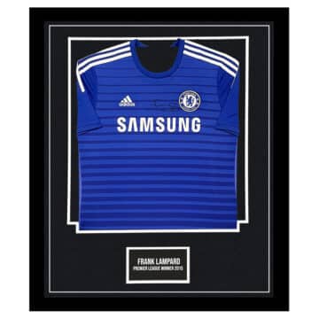 Frank Lampard Signed Shirt Framed - Premier League Winner 2015 Jersey