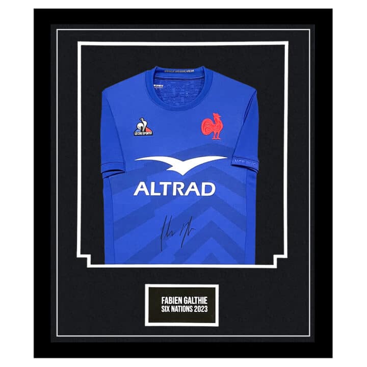 Signed Fabien Galthie Framed Jersey - Six Nations 2023 Shirt