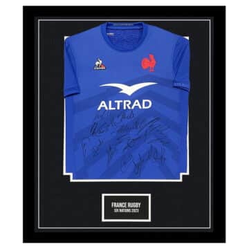 Signed France Rugby Jersey Framed - Six Nations 2023