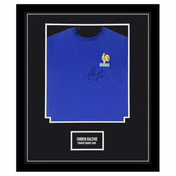 Signed Fabien Galthie Framed Shirt - France Rugby Icon Jersey