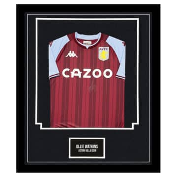 Signed Ollie Watkins Shirt Framed - Aston Villa Icon Jersey