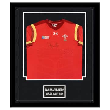 Signed Sam Warburton Jersey Framed - Wales Rugby Icon Shirt