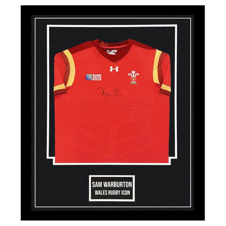 Signed Sam Warburton Jersey Framed - Wales Rugby Icon Shirt